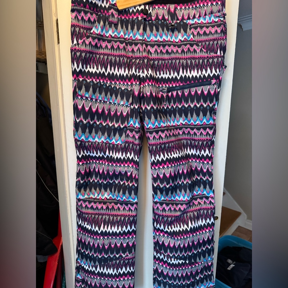 Colorful Patterned ski/ snowboard pants. New